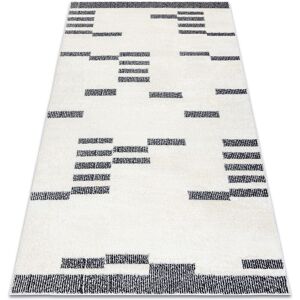 Rugsx - Carpet mode 8511 geometric cream / black beige 240x330 cm Rugsx - Carpet mode 8511 geometric cream / black beige 240x330 cm