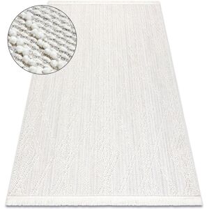 Rugsx - Carpet nano EN14A Diamonds, loop, flat woven white white 240x330 cm Rugsx - Carpet nano EN14A Diamonds, loop, flat woven white white 240x330 cm