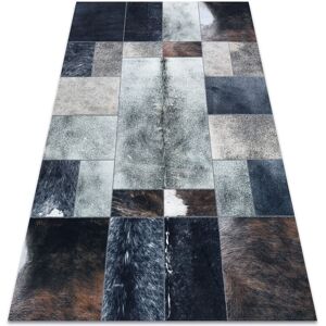 RugsX Black Cowhide Patchwork Carpet - 120x170 cm - Carpet RugsX Black Cowhide Patchwork Carpet - 120x170 cm - Carpet