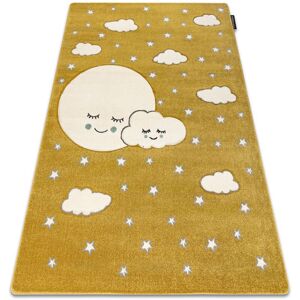 Rugsx - Carpet petit moon stars, clouds gold yellow 180x270 cm Rugsx - Carpet petit moon stars, clouds gold yellow 180x270 cm