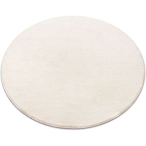 RugsX Carpet - cream round velvet micro 133cm RugsX Carpet - cream round velvet micro 133cm