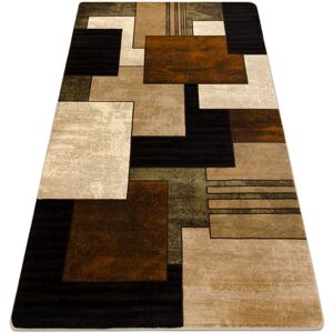 RugsX - Royal Geometric 3D Carpet - Brown - Vintage Style RugsX - Royal Geometric 3D Carpet - Brown - Vintage Style