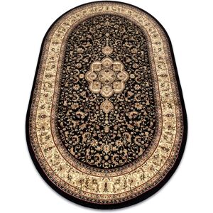 Rugsx - Carpet royal adr oval design 521 black black 200x290 cm Rugsx - Carpet royal adr oval design 521 black black 200x290 cm