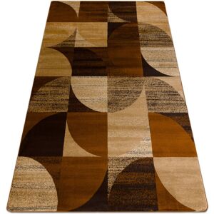 RugsX Carpet H387 - Geometric - brown / mustard beige - Rug RugsX Carpet H387 - Geometric - brown / mustard beige - Rug