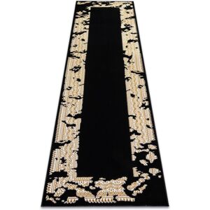 Rugsx - Carpet, runner allure 1965 Frame - Structural, stylish, glamour black / gold black 60x200 cm Rugsx - Carpet, runner allure 1965 Frame - Structural, stylish, glamour black / gold black 60x200 cm