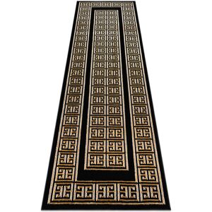 RUGSX Carpet, runner ALLURE 1968 Greek key, frame - Structural, stylish, glamour black / gold black 70x250 cm RUGSX Carpet, runner ALLURE 1968 Greek key, frame - Structural, stylish, glamour black / gold black 70x250 cm