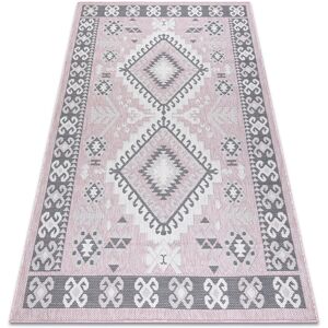 SISAL SION Aztec Pink Ecru Flat Woven Carpet - Carpet SISAL SION Aztec Pink Ecru Flat Woven Carpet - Carpet