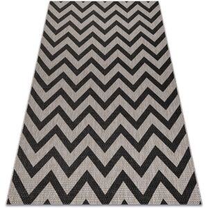 FLOORLUX Silver/Black ZIGZAG Carpet - Indoor/Outdoor Durable 6mm FLOORLUX Silver/Black ZIGZAG Carpet - Indoor/Outdoor Durable 6mm