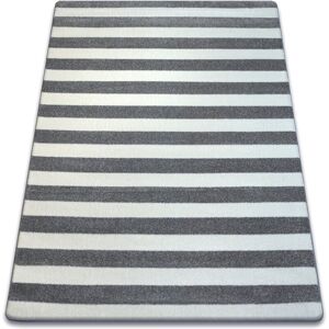 Rugsx - Carpet sketch - F758 grey/white - Striped white 200x290 cm Rugsx - Carpet sketch - F758 grey/white - Striped white 200x290 cm