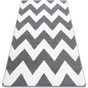 Dywany Lushczow Gray Zigzag Rug - Modern Polypropylene Carpet - 180x270 cm Dywany Lushczow Gray Zigzag Rug - Modern Polypropylene Carpet - 180x270 cm