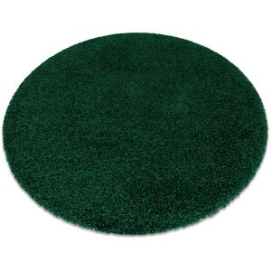 RUGSX Carpet SOFFI circle shaggy 5cm bottle green green round 120 cm RUGSX Carpet SOFFI circle shaggy 5cm bottle green green round 120 cm