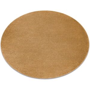 RUGSX Carpet softy circle plain, one colour gold yellow round 200 cm RUGSX Carpet softy circle plain, one colour gold yellow round 200 cm