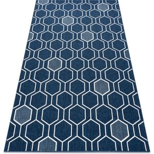 Rugsx - Carpet spring 20404994 Hexagon sisal, looped - blue blue 140x200 cm Rugsx - Carpet spring 20404994 Hexagon sisal, looped - blue blue 140x200 cm