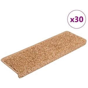 Stair Mats 30 pcs 65x21x4 cm Beige Rectangular Edge Vidaxl Stair Mats 30 pcs 65x21x4 cm Beige Rectangular Edge Vidaxl