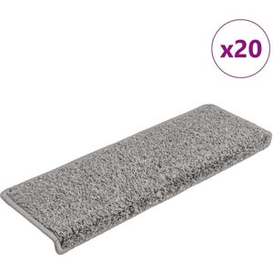 Stair Mats 20 pcs 65x21x4 cm Grey Rectangular Edge Vidaxl Stair Mats 20 pcs 65x21x4 cm Grey Rectangular Edge Vidaxl