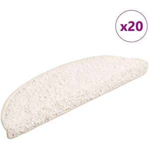 Stair Mats 20 pcs 56x17x3 cm White Half Round vidaXL Stair Mats 20 pcs 56x17x3 cm White Half Round vidaXL