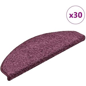 vidaXL Stair Mats 30 Pcs Dark Purple Half Round 65x21x4 cm Home & Furniture vidaXL Stair Mats 30 Pcs Dark Purple Half Round 65x21x4 cm Home & Furniture