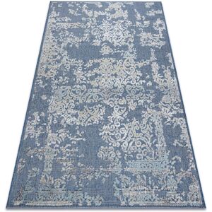 Dywany Łuszczów Blue Beige Flat Woven Carpet - Structural SOLE D3811 - 140x190cm Dywany Łuszczów Blue Beige Flat Woven Carpet - Structural SOLE D3811 - 140x190cm