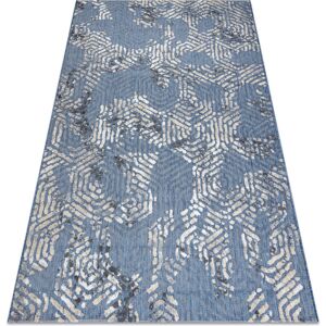 Dywany Łuszczów Carpet Structural SOLE D3841 hexagons - Flat woven blue / beige 80x250 cm Dywany Łuszczów Carpet Structural SOLE D3841 hexagons - Flat woven blue / beige 80x250 cm
