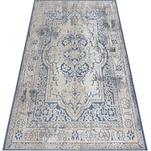 Rugsx - Carpet Structural sole D3871 Ornament, frame - Flat woven blue / beige blue 120x170 cm Rugsx - Carpet Structural sole D3871 Ornament, frame - Flat woven blue / beige blue 120x170 cm