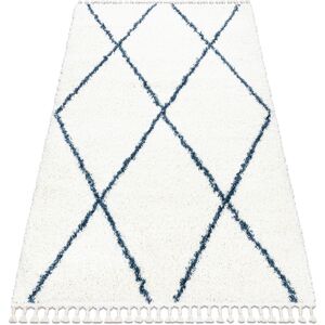 Union 3683 Trellis Carpet - Moroccan Style, Cream/Blue, 120x170 cm Union 3683 Trellis Carpet - Moroccan Style, Cream/Blue, 120x170 cm