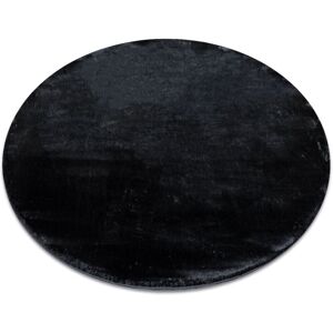 RugsX Dark Grey Viscose Plush Carpet - 160 cm Diameter RugsX Dark Grey Viscose Plush Carpet - 160 cm Diameter