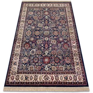 Windsor Carpet - 120x170 cm - Viscose, Navy / Ivory Blue, Ornamental Frame Windsor Carpet - 120x170 cm - Viscose, Navy / Ivory Blue, Ornamental Frame