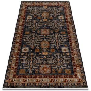 Rugsx - Carpet Wool keshan fringe, Frame oriental 6174/53511 navy / claret blue 300x380 cm Rugsx - Carpet Wool keshan fringe, Frame oriental 6174/53511 navy / claret blue 300x380 cm