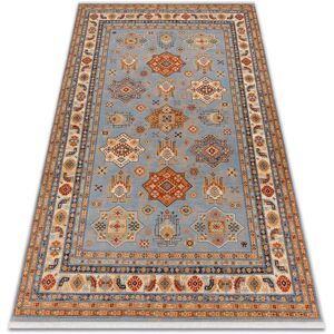 Rugsx - Carpet Wool keshan fringe, Frame oriental 7683/53544 beige / blue multicolour 80x145 cm Rugsx - Carpet Wool keshan fringe, Frame oriental 7683/53544 beige / blue multicolour 80x145 cm