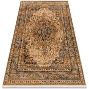 Rugsx - Carpet Wool keshan fringe, Ornament, frame oriental 8995/53565 beige / blue beige 300x380 cm Rugsx - Carpet Wool keshan fringe, Ornament, frame oriental 8995/53565 beige / blue beige 300x380 cm