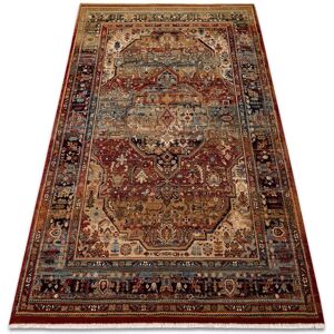 KESHAN Wool Carpet - Beige / Navy Vintage 80x145 cm KESHAN Wool Carpet - Beige / Navy Vintage 80x145 cm