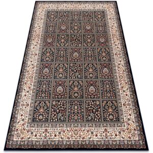 Rugsx - Dark Blue / Beige Wool Vintage Rug 160x230cm - Rug Rugsx - Dark Blue / Beige Wool Vintage Rug 160x230cm - Rug