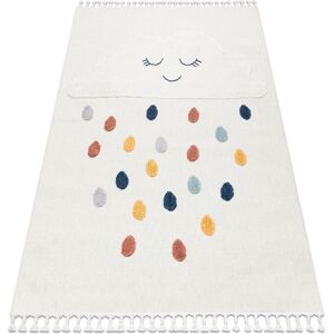 Rugsx Model GD63 White Blue Kids Sensorial Rug - Kids Room Decor Rugsx Model GD63 White Blue Kids Sensorial Rug - Kids Room Decor