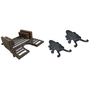 Selections - Cast Iron Boot Jack and Scraper with a Pair of Beetle Boot Jacks Selections - Cast Iron Boot Jack and Scraper with a Pair of Beetle Boot Jacks
