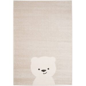 Sweeek - 120x170cm children's rug Beige / Cream, little teddy bear, short pile, very soft curly rug Sweeek - 120x170cm children's rug Beige / Cream, little teddy bear, short pile, very soft curly rug