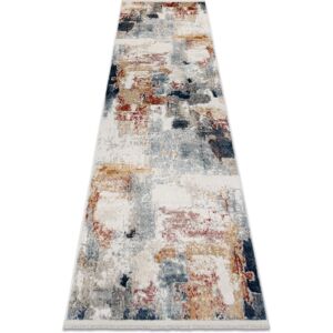 RUGSX DISTIN 0144B white / rose / powder modern carpet, runner - Abstraction, vintage, fringes multicolour 80x250 cm RUGSX DISTIN 0144B white / rose / powder modern carpet, runner - Abstraction, vintage, fringes multicolour 80x250 cm