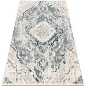 RugsX DISTIN 0816A Light Green / White / Blue Modern Carpet - Vintage, Fringes RugsX DISTIN 0816A Light Green / White / Blue Modern Carpet - Vintage, Fringes