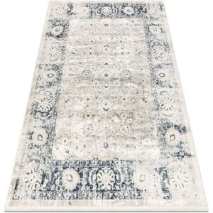 Rugsx - distin 0843A white / navy blue / blue modern carpet - Ornament, frame, vintage, fringes blue 180x270 cm Rugsx - distin 0843A white / navy blue / blue modern carpet - Ornament, frame, vintage, fringes blue 180x270 cm