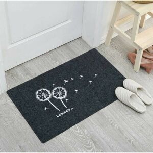 Hoopzi - Doormat doormat entrance mat cleanliness mat dust proof mat non slip doormat door mat many selectable patterns 50x80cm gray dandelion Hoopzi - Doormat doormat entrance mat cleanliness mat dust proof mat non slip doormat door mat many selectable patterns 50x80cm gray dandelion