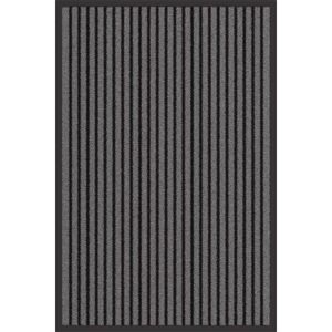 Doormat Striped Black and Grey 60 x 90 cm Polypropylene, pvc Vidaxl Doormat Striped Black and Grey 60 x 90 cm Polypropylene, pvc Vidaxl