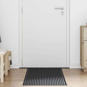 Doormat Striped Black and Grey 60 x 180 cm Polypropylene, pvc Vidaxl Doormat Striped Black and Grey 60 x 180 cm Polypropylene, pvc Vidaxl