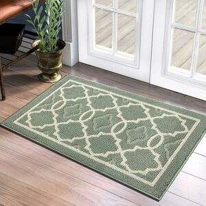 Tinor - Dust Proof Door Mat, Indoor and Outdoor Anti-Slip Dirty Door Mat, Super Absorbent Floor Mat, Machine Washable Door Mat (Green, 50 x 80 cm) Tinor - Dust Proof Door Mat, Indoor and Outdoor Anti-Slip Dirty Door Mat, Super Absorbent Floor Mat, Machine Washable Door Mat (Green, 50 x 80 cm)