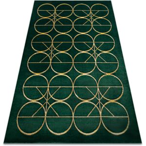 Rugsx - Exclusive emerald Carpet 1010 glamour, stylish circles bottle green / gold green 240x330 cm Rugsx - Exclusive emerald Carpet 1010 glamour, stylish circles bottle green / gold green 240x330 cm
