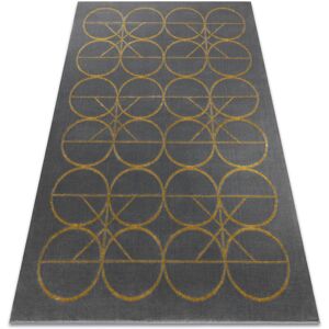 Rugsx - Exclusive emerald Carpet 1010 glamour, stylish circles grey / gold grey 240x330 cm Rugsx - Exclusive emerald Carpet 1010 glamour, stylish circles grey / gold grey 240x330 cm