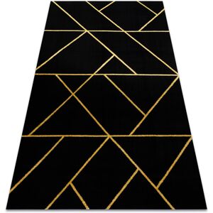 Rugsx - Exclusive emerald Carpet 1012 glamour, stylish geometric black / gold black 240x330 cm Rugsx - Exclusive emerald Carpet 1012 glamour, stylish geometric black / gold black 240x330 cm
