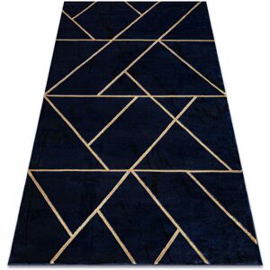 RUGSX Exclusive EMERALD Carpet 1012 glamour, stylish geometric navy / gold blue 280x370 cm RUGSX Exclusive EMERALD Carpet 1012 glamour, stylish geometric navy / gold blue 280x370 cm