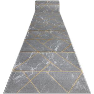 RugsX Emerald Runner - Geometric Grey/Gold - 80x100cm RugsX Emerald Runner - Geometric Grey/Gold - 80x100cm