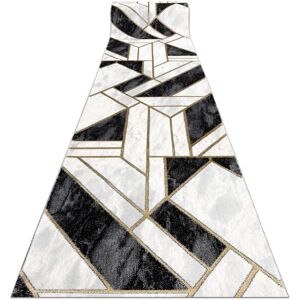Rugsx - Exclusive emerald Runner 1015 glamour, stylish marble, geometric black / gold 80 cm black 80x320 cm Rugsx - Exclusive emerald Runner 1015 glamour, stylish marble, geometric black / gold 80 cm black 80x320 cm