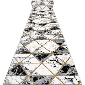 Rugsx - Exclusive emerald Runner 1020 glamour, stylish marble, triangles black / gold 70 cm black 70x950 cm Rugsx - Exclusive emerald Runner 1020 glamour, stylish marble, triangles black / gold 70 cm black 70x950 cm