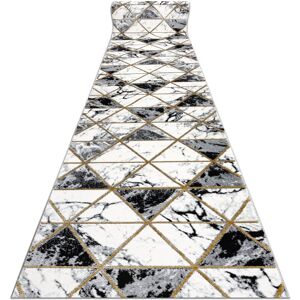 Rugsx - Exclusive emerald Runner 1020 glamour, stylish marble, triangles black / gold 80 cm black 80x790 cm Rugsx - Exclusive emerald Runner 1020 glamour, stylish marble, triangles black / gold 80 cm black 80x790 cm